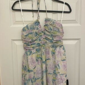 PASTEL MAXI WITH HALTER